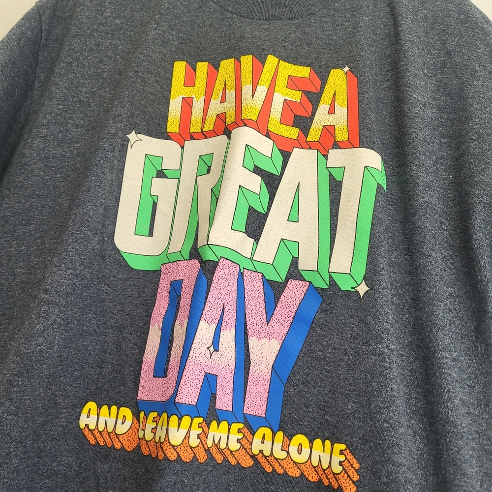 Graphic Tee with Colorful Text